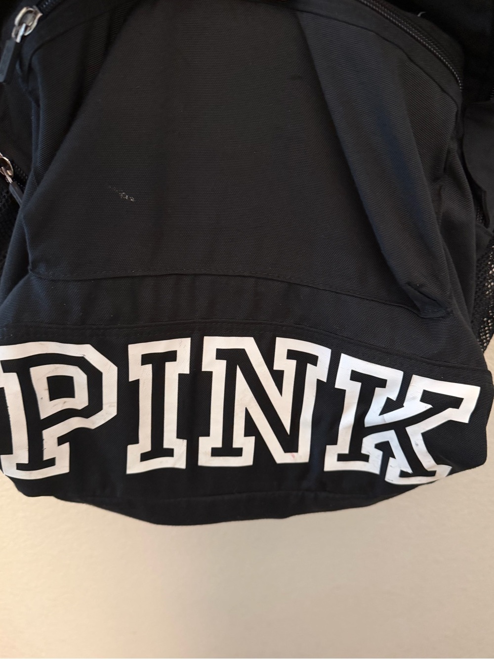Victoria's Secret PINK Black Logo Backpack with multiple compartments. LIKE NEW - Picture 2 of 9